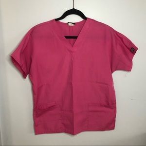 Cherokee 2 Pink Scrub Tops Small